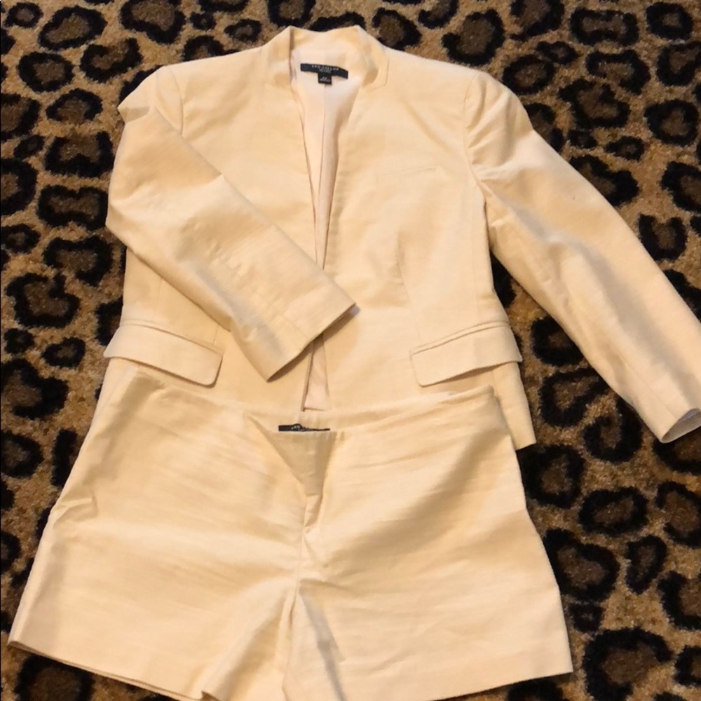 Linen short suit set